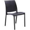 Sedie impilabili in resina da interno ed esterno made in Italy Sofia nero
