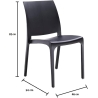 Sedie impilabili in resina da interno ed esterno made in Italy Sofia nero
