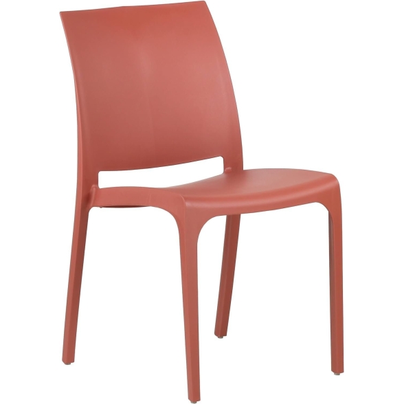 Sedie impilabili in resina da interno ed esterno made in Italy Sofia rosso