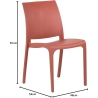 Sedie impilabili in resina da interno ed esterno made in Italy Sofia rosso