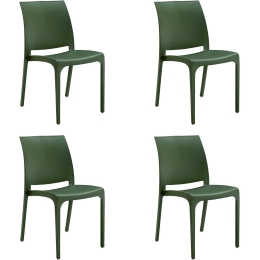 Sedie impilabili in resina da interno ed esterno made in Italy Sofia verde