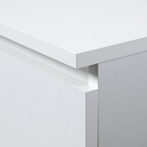Cassettiera Moderna 60x40x100 Cm 4 Cassetti Bianco Opaco Artika