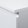 Cassettiera Moderna 60x40x100 Cm 4 Cassetti Bianco Opaco Artika