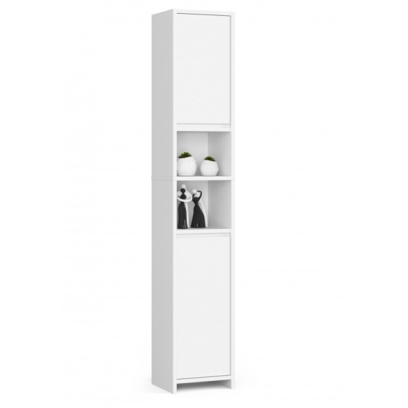 Colonna Da Bagno Multiuso 2 Ante 2 Vani 32x28x180 Serena Bianca
