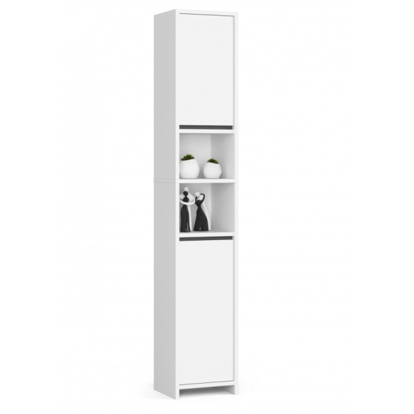 Colonna Da Bagno Multiuso 2 Ante 2 Vani 32x28x180 Serena Bianca