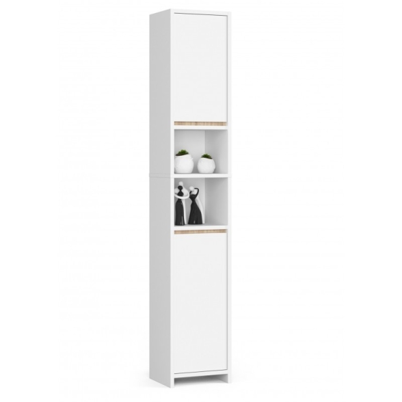 Colonna Da Bagno Multiuso 2 Ante 2 Vani 32x28x180 Serena Bianca
