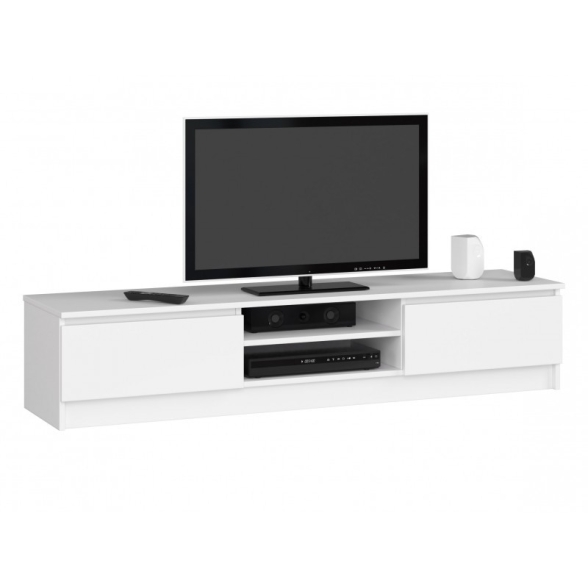 Mobile Porta TV 160 Cm 2 Ante 2 Vani A Giorno Bianco Opaco Artika