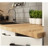 Cucina Lineare 240 Cm Moderna Componibile Bianco Opaco Emma V2