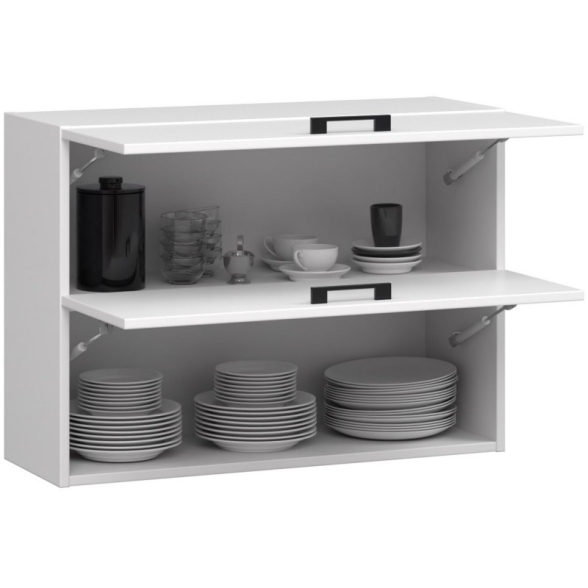 Cucina Lineare 240 Cm Moderna Componibile Bianco Opaco Emma V2