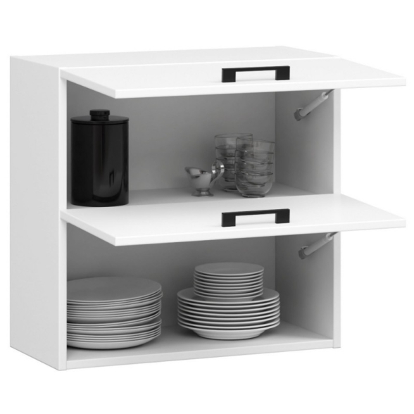 Cucina Lineare 240 Cm Moderna Componibile Bianco Opaco Emma V2