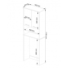 Mobile Coprilavatrice 2 Ante 2 Vani 64x30x180 Diana Bianco/Rovere