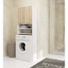 Mobile Coprilavatrice 2 Ante 2 Vani 64x30x180 Diana Bianco/Rovere