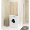 Mobile Coprilavatrice Lavanderia 2 Ante A Colonna 64x30x180 Diana Bianco/Rovere