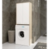 Mobile Coprilavatrice Lavanderia 2 Ante 64x30x180 Diana Rovere/Bianco