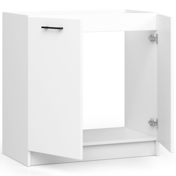 Cucina Lineare 180 Cm Moderna Componibile Bianco Opaco Emma V1
