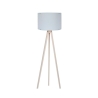 Lampada Treppiede Da Terra 38x145 Cm Design Moderno Crema E Bianco