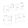 Cucina Lineare 240 Cm Moderna Componibile Rovere Effetto Legno Tania