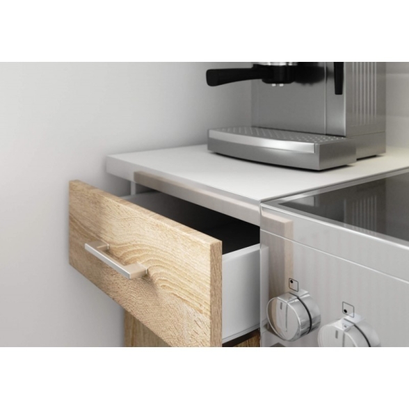 Cucina Lineare 240 Cm Moderna Componibile Rovere Effetto Legno Tania
