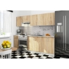 Cucina Lineare 240 Cm Moderna Componibile Rovere Effetto Legno Tania
