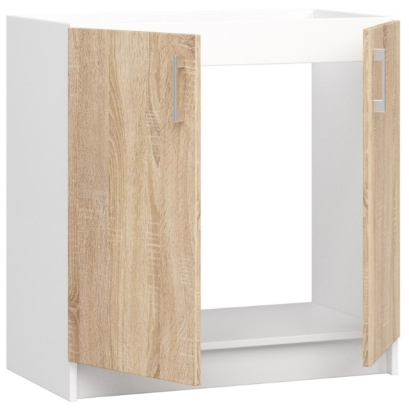 Cucina Lineare 240 Cm Moderna Componibile Rovere Effetto Legno Tania