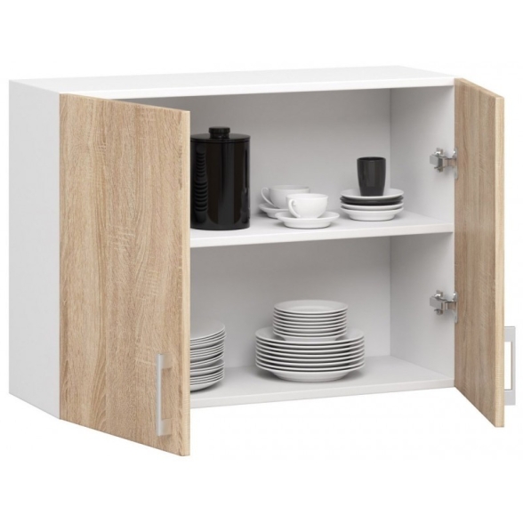 Cucina Lineare 240 Cm Moderna Componibile Rovere Effetto Legno Tania