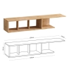 Mobile TV Sospeso 150x24x26 Vani A Giorno Effetto Legno Rovere Pan