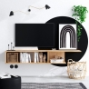Mobile TV Sospeso 150x24x26 Vani A Giorno Effetto Legno Rovere Pan