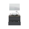 Mobile Bagno Sospeso 80 Cm Con Lavabo Da Appoggio Tokyo Antracite