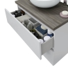 Mobile Bagno Sospeso 80 Cm Con Lavabo Da Appoggio Tokyo Bianco Lucido
