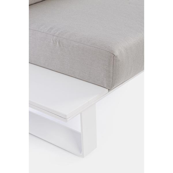 Salotto Angolare Da Esterno In Alluminio Konnor Bianco Bizzotto
