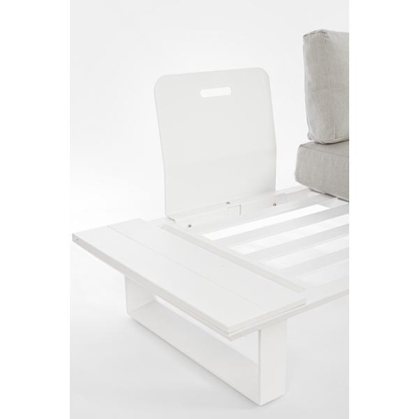 Salotto Angolare Da Esterno In Alluminio Konnor Bianco Bizzotto