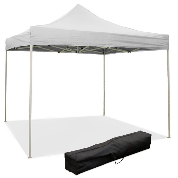 Gazebo richiudibile pieghevole 3X3 Bianco in PVC impermeabile