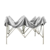Gazebo richiudibile pieghevole 3X3 Bianco in PVC impermeabile