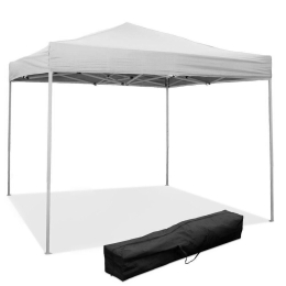 Gazebo richiudibile pieghevole 3 X 3 Bianco ricoperto in PVC impermeabile EXPO