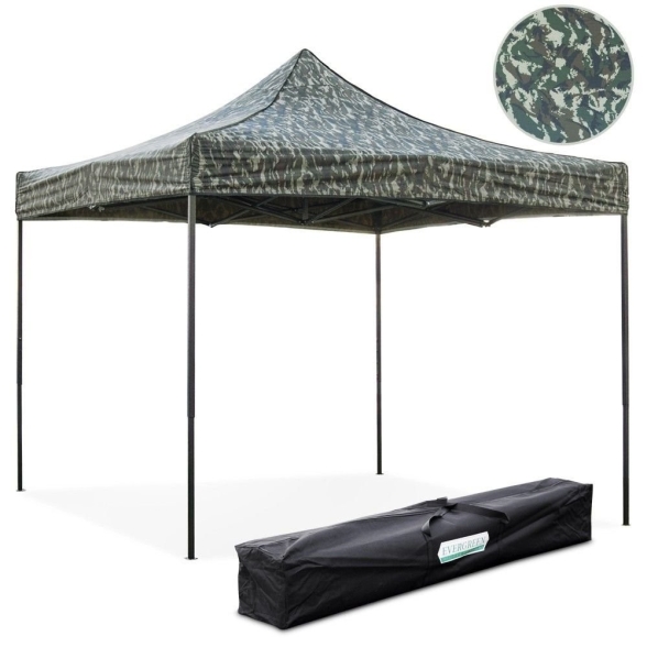 Gazebo richiudibile pieghevole 3X3 Mimetico in PVC impermeabile