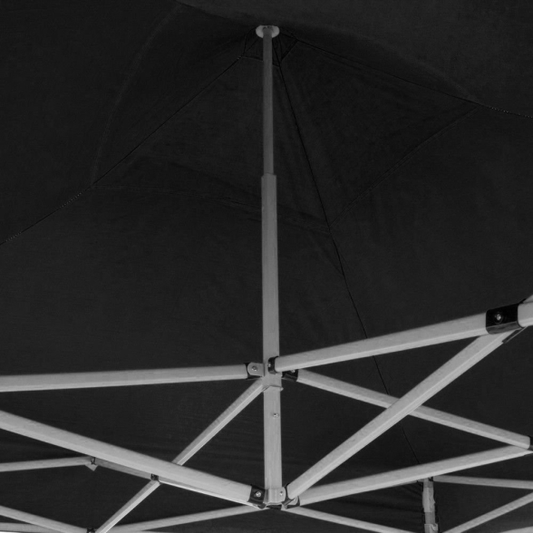 Gazebo richiudibile pieghevole 3X3 Nero ricoperto in PVC impermeabile