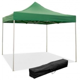 Gazebo richiudibile pieghevole 3 X 3 Verde ricoperto in PVC impermeabile