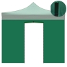 Telo laterale 3x2m verde con porta per gazebo richiudibile 3x3mt