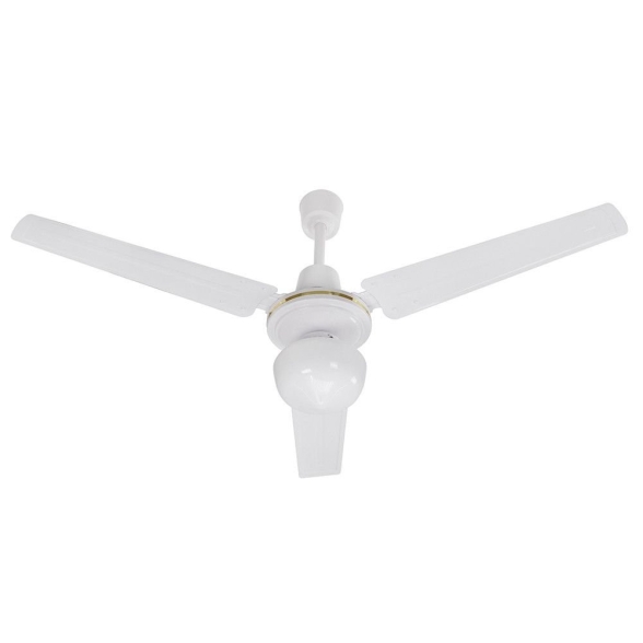 Ventilatore da soffitto 3 Pale con luce D.120 cm 70w BIANCO DA54009