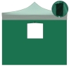 Telo laterale 3x2mt verde con finestra per gazebo richiudibile 3x3mt