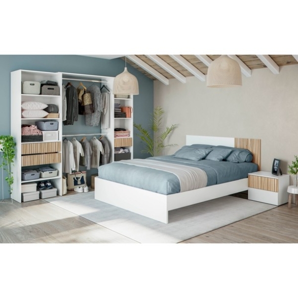 Letto Matrimoniale 160x190 Con Testiera E 2 Comodini Ethna