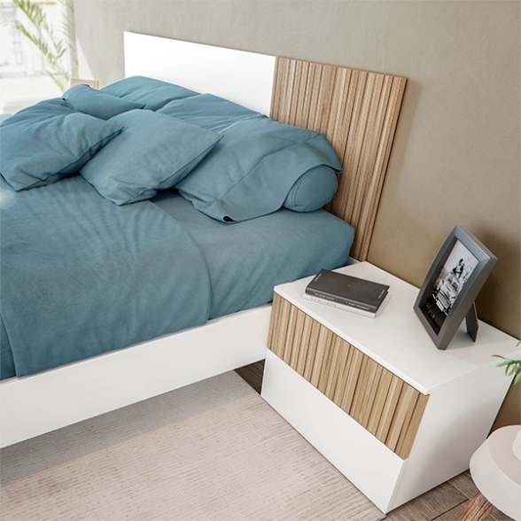 Letto Matrimoniale 160x190 Con Testiera E 2 Comodini Ethna
