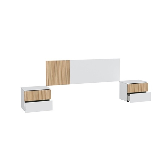 Letto Matrimoniale 160x190 Con Testiera E 2 Comodini Ethna
