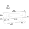 Mobile Porta TV Da Terra Design Moderno 120x35x49 Nero E Noce Piramide