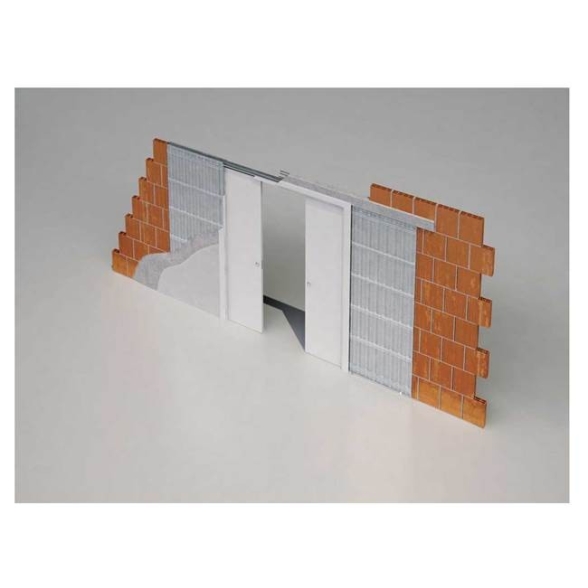 Controtelaio Ermetika Evolution doppio (100+100) x 210 x 11 cm intonaco (per porte a scomparsa)