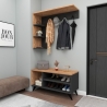 Mobile Ingresso Con Appendiabiti E Scarpiera Legno E Antracite Samle