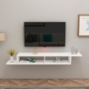 Mobile Porta TV Sospeso 120 Cm Design Moderno Muson Bianco
