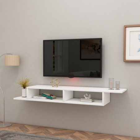Mobile Porta TV Sospeso 120 Cm Design Moderno Muson Bianco