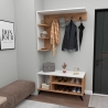 Mobile Ingresso Con Appendiabiti E Scarpiera Legno E Bianco Samle