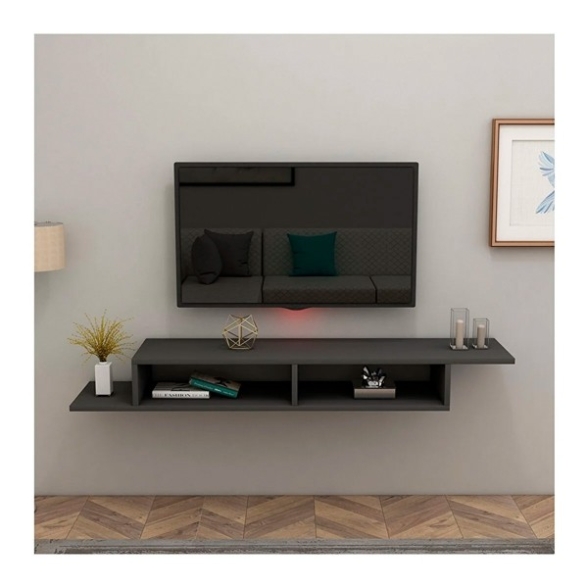 Mobile Porta TV Sospeso 120 Cm Design Moderno Muson Antracite